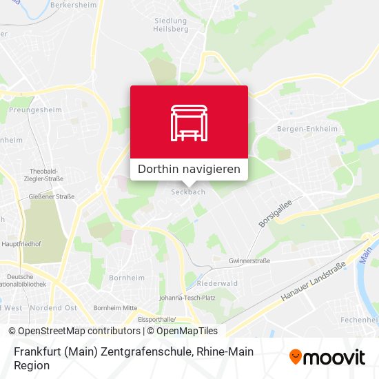 Frankfurt (Main) Zentgrafenschule Karte