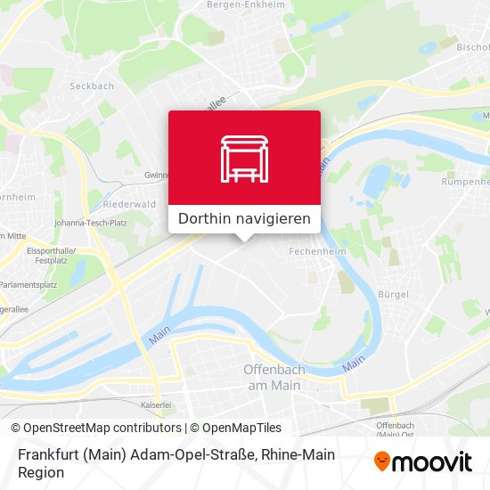 Frankfurt (Main) Adam-Opel-Straße Karte