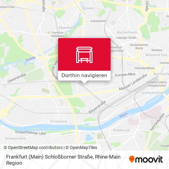 Frankfurt (Main) Schloßborner Straße Karte