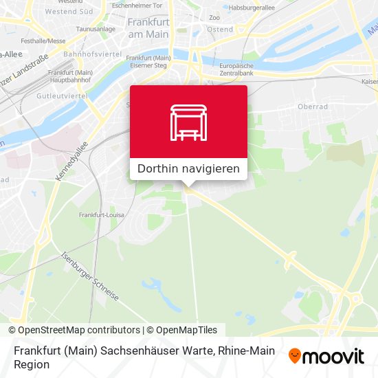 Frankfurt (Main) Sachsenhäuser Warte Karte