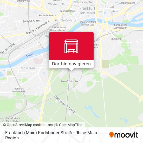 Frankfurt (Main) Karlsbader Straße Karte