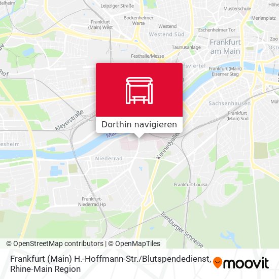 Frankfurt (Main) H.-Hoffmann-Str. / Blutspendedienst Karte