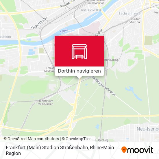 Frankfurt (Main) Stadion Straßenbahn Karte