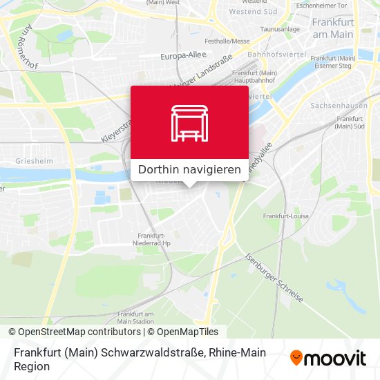 Frankfurt (Main) Schwarzwaldstraße Karte