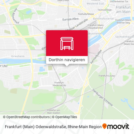Frankfurt (Main) Odenwaldstraße Karte