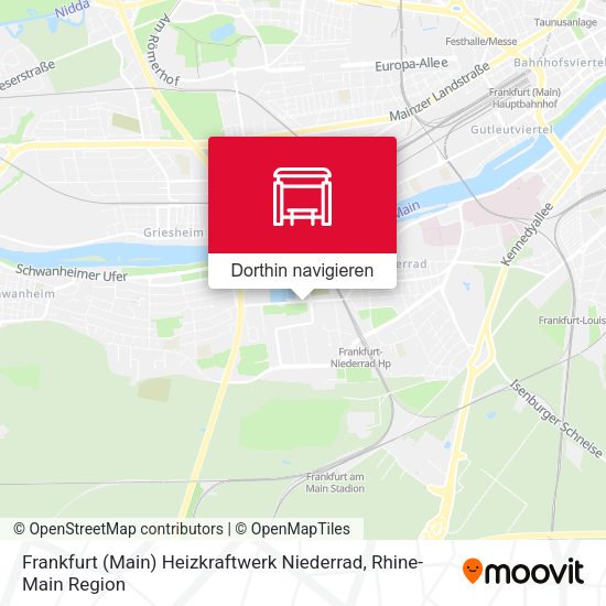 Frankfurt (Main) Heizkraftwerk Niederrad Karte