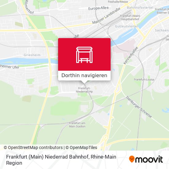 Frankfurt (Main) Niederrad Bahnhof Karte