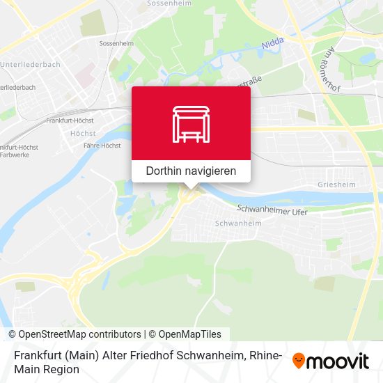 Frankfurt (Main) Alter Friedhof Schwanheim Karte