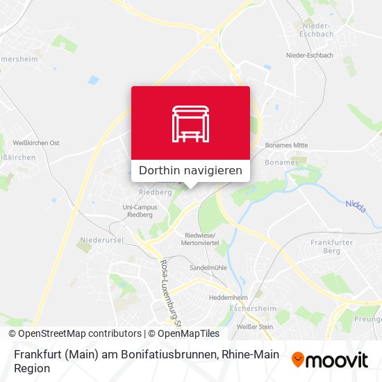 Frankfurt (Main) am Bonifatiusbrunnen Karte