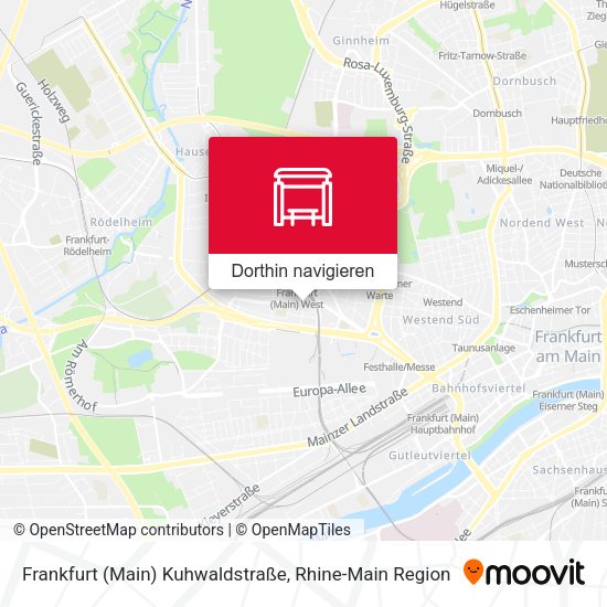 Frankfurt (Main) Kuhwaldstraße Karte