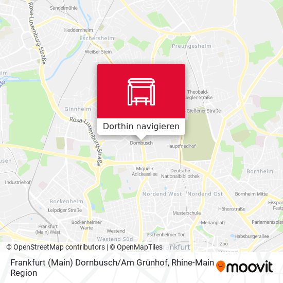 Frankfurt (Main) Dornbusch / Am Grünhof Karte