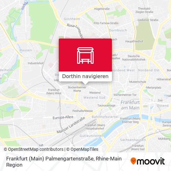 Frankfurt (Main) Palmengartenstraße Karte