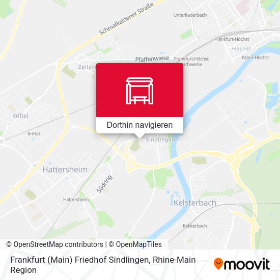 Frankfurt (Main) Friedhof Sindlingen Karte