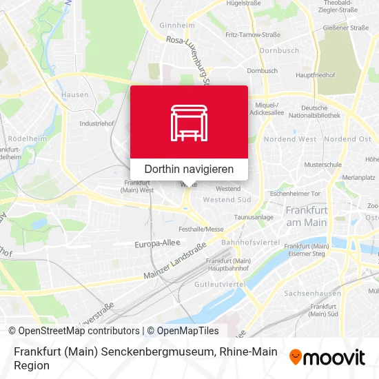 Frankfurt (Main) Senckenbergmuseum Karte