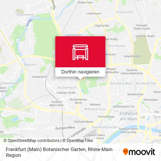 Frankfurt (Main) Botanischer Garten Karte