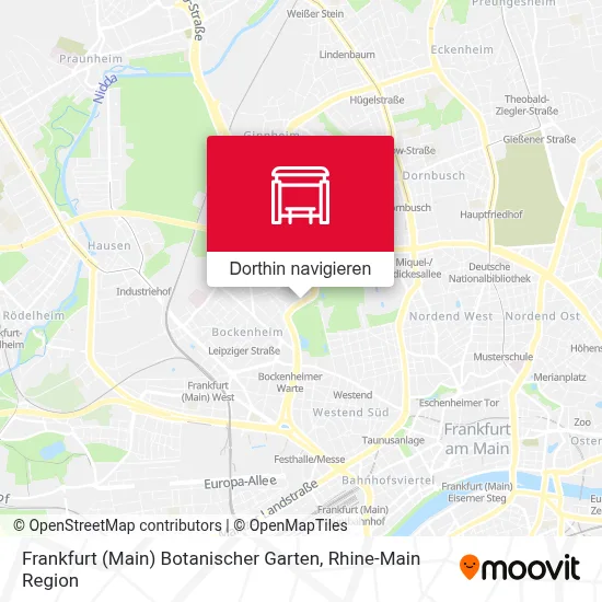 Frankfurt (Main) Botanischer Garten Karte
