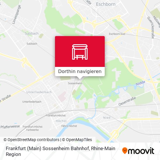 Frankfurt (Main) Sossenheim Bahnhof Karte