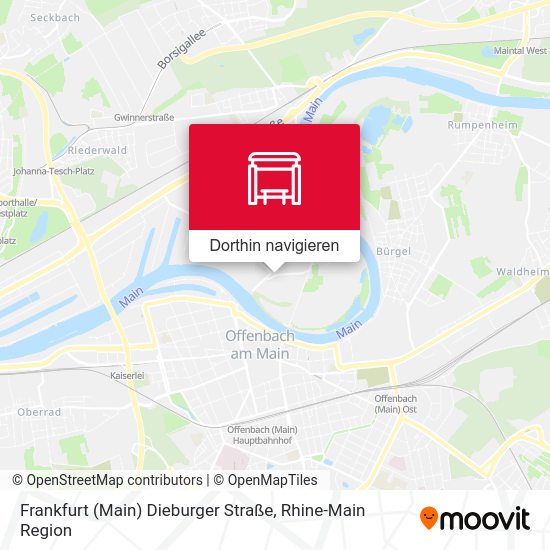 Frankfurt (Main) Dieburger Straße Karte