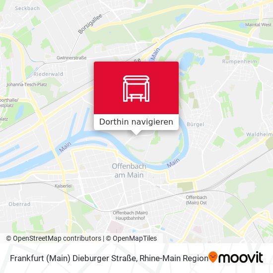 Frankfurt (Main) Dieburger Straße Karte