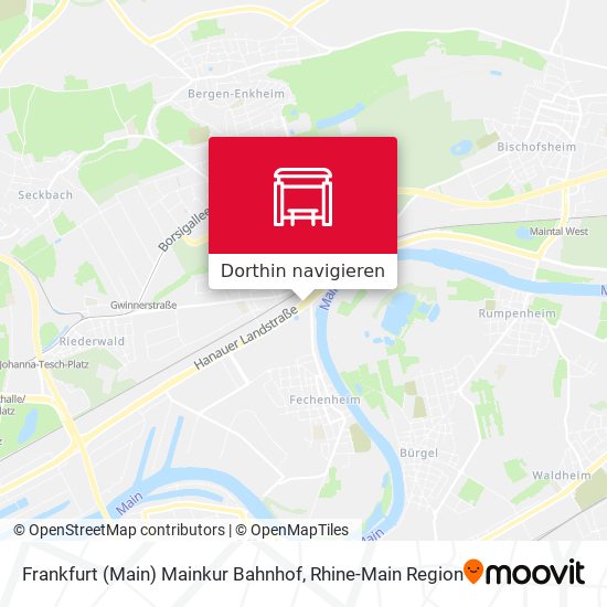 Frankfurt (Main) Mainkur Bahnhof Karte