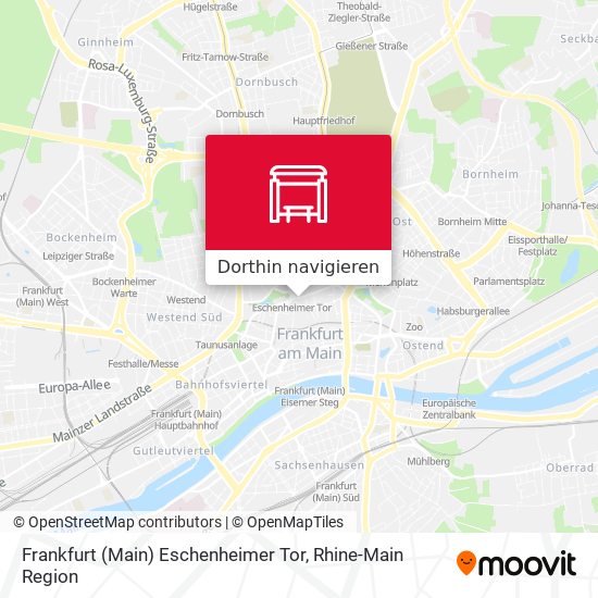 Frankfurt (Main) Eschenheimer Tor Karte