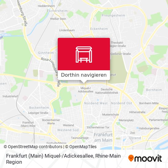 Frankfurt (Main) Miquel- / Adickesallee Karte