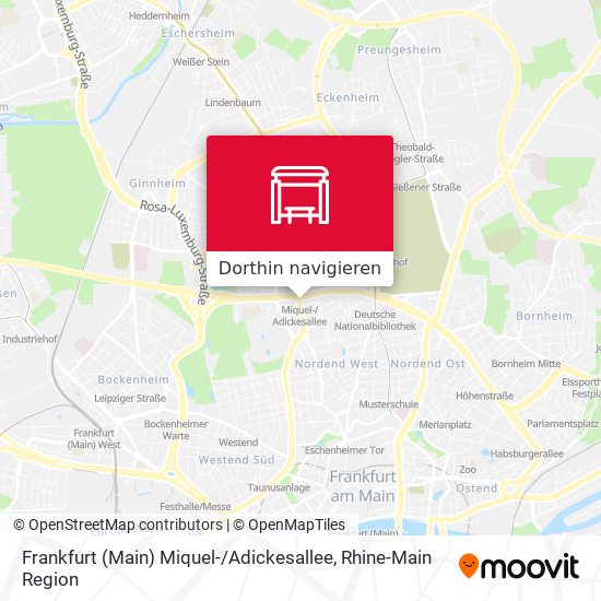 Frankfurt (Main) Miquel- / Adickesallee Karte
