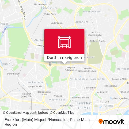 Frankfurt (Main) Miquel- / Hansaallee Karte