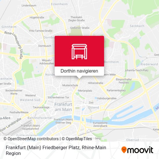 Frankfurt (Main) Friedberger Platz Karte