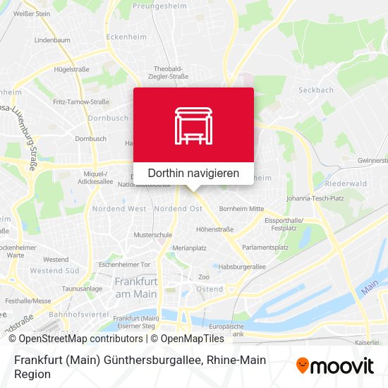 Frankfurt (Main) Günthersburgallee Karte