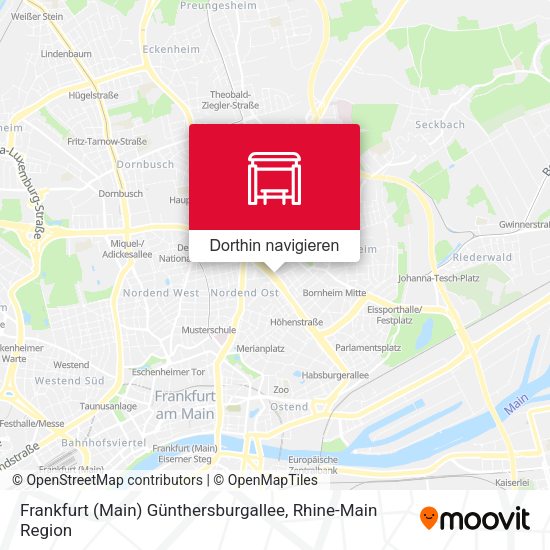 Frankfurt (Main) Günthersburgallee Karte