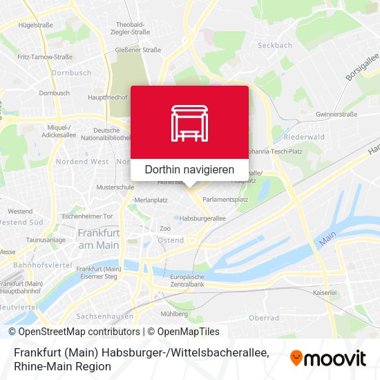Frankfurt (Main) Habsburger- / Wittelsbacherallee Karte