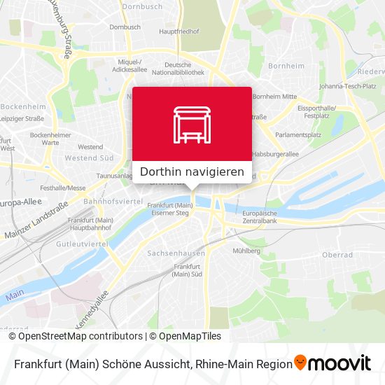 Frankfurt (Main) Schöne Aussicht Karte