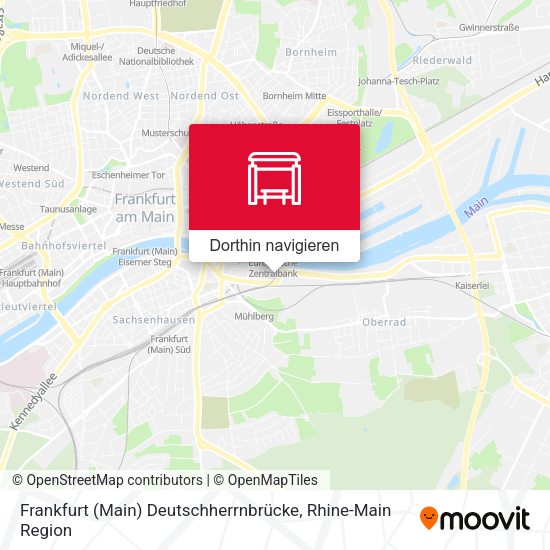 Frankfurt (Main) Deutschherrnbrücke Karte