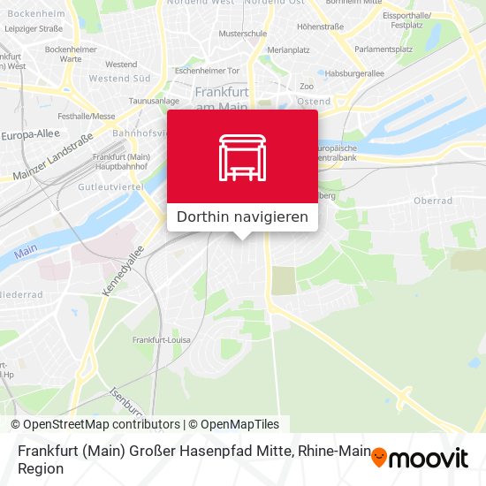 Frankfurt (Main) Großer Hasenpfad Mitte Karte