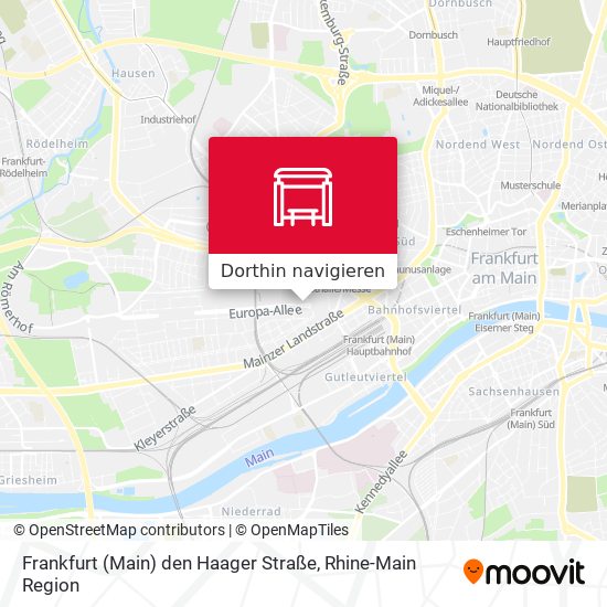 Frankfurt (Main) den Haager Straße Karte