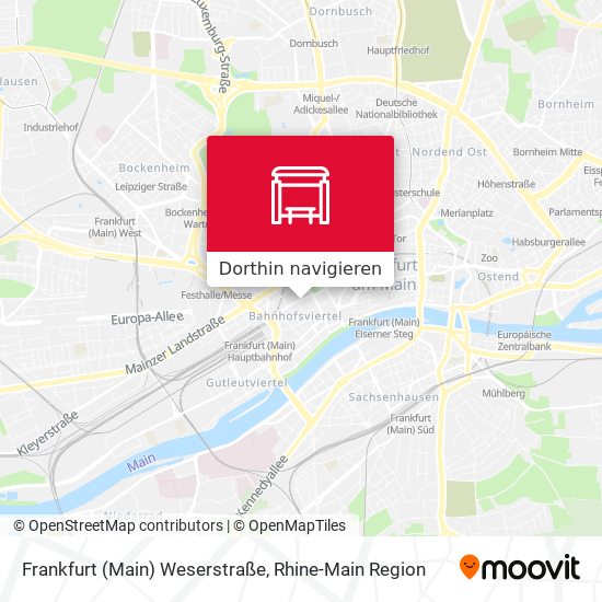 Frankfurt (Main) Weserstraße Karte