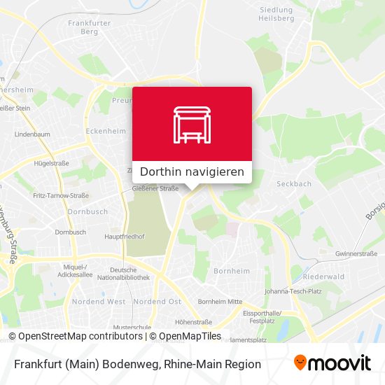 Frankfurt (Main) Bodenweg Karte