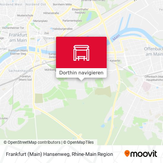 Frankfurt (Main) Hansenweg Karte