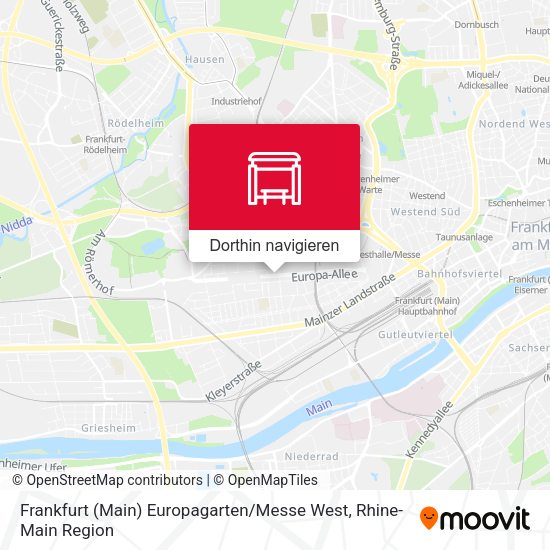 Frankfurt (Main) Europagarten / Messe West Karte