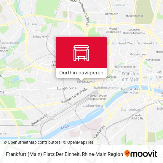 Frankfurt (Main) Platz Der Einheit Karte