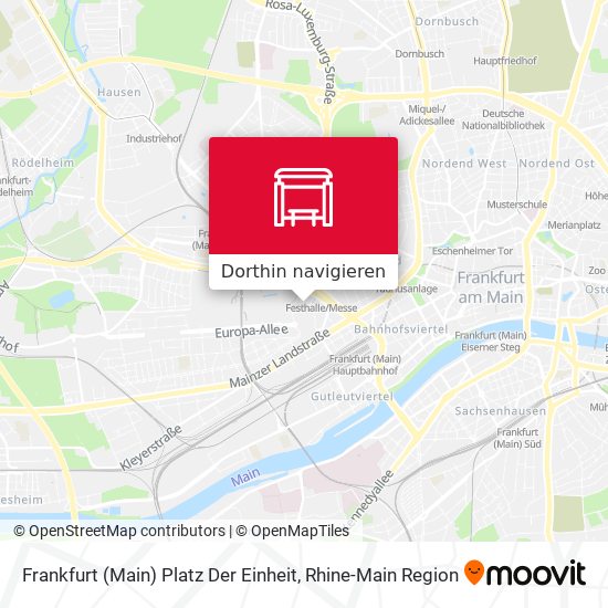 Frankfurt (Main) Platz Der Einheit Karte