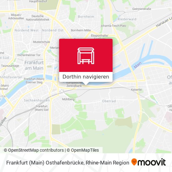 Frankfurt (Main) Osthafenbrücke Karte