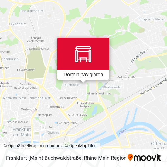 Frankfurt (Main) Buchwaldstraße Karte