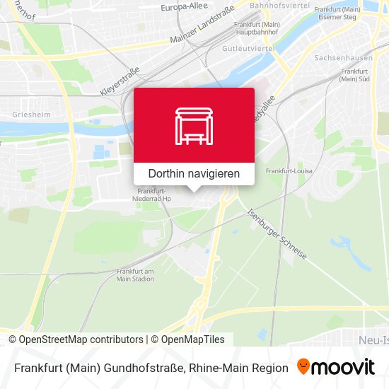 Frankfurt (Main) Gundhofstraße Karte