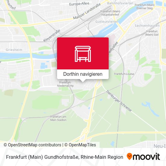 Frankfurt (Main) Gundhofstraße Karte