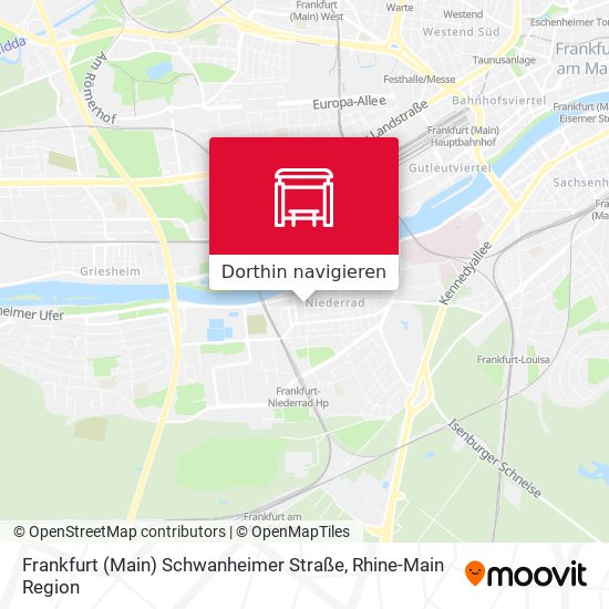 Frankfurt (Main) Schwanheimer Straße Karte