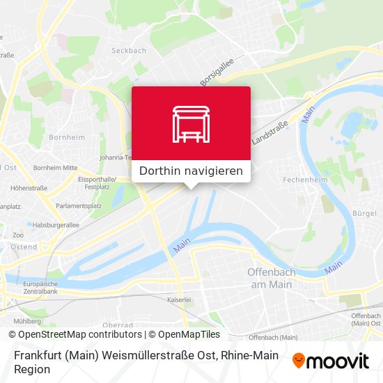 Frankfurt (Main) Weismüllerstraße Ost Karte