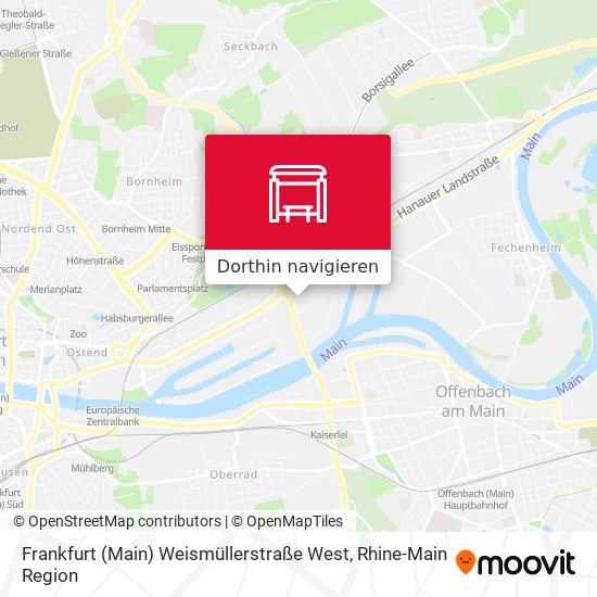 Frankfurt (Main) Weismüllerstraße West Karte