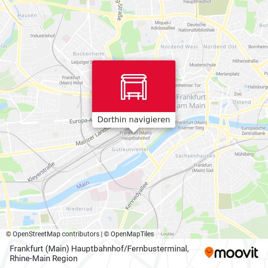 Frankfurt (Main) Hauptbahnhof / Fernbusterminal Karte